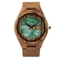 wooden watch box band leather no waterproof green marble dial wood watches